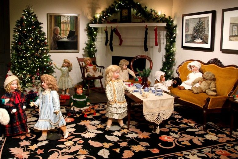 Ann Wyeth McCoy Doll Display for A Brandywine Christmas
