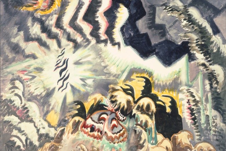Charles Burchfield (1893-1967), The Moth and the Thunderclap, 1961 Watercolor and charcoal on paper, 36 x 48” Burchfield Penney Art Center, The Charles Rand Penney Collection of Work by Charles E. Burchfield, 1994