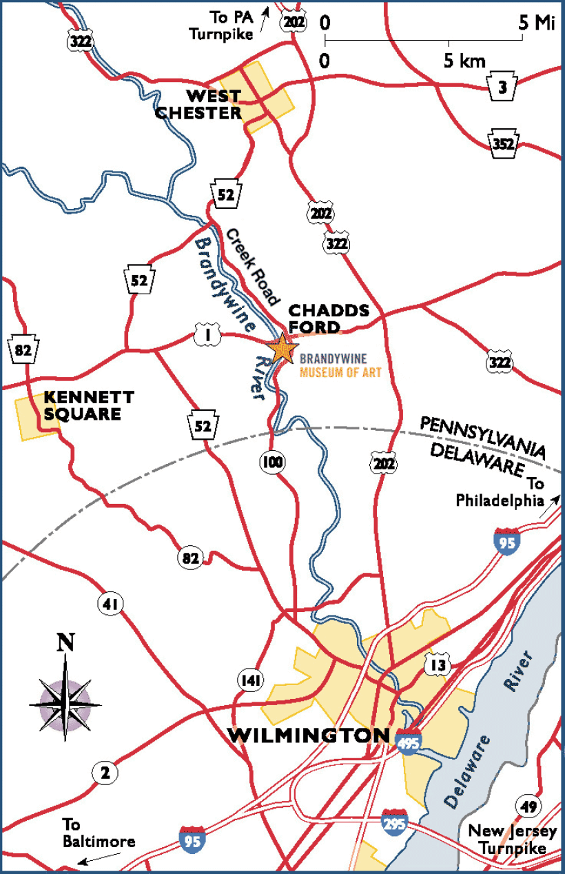 map of Chadds Ford area