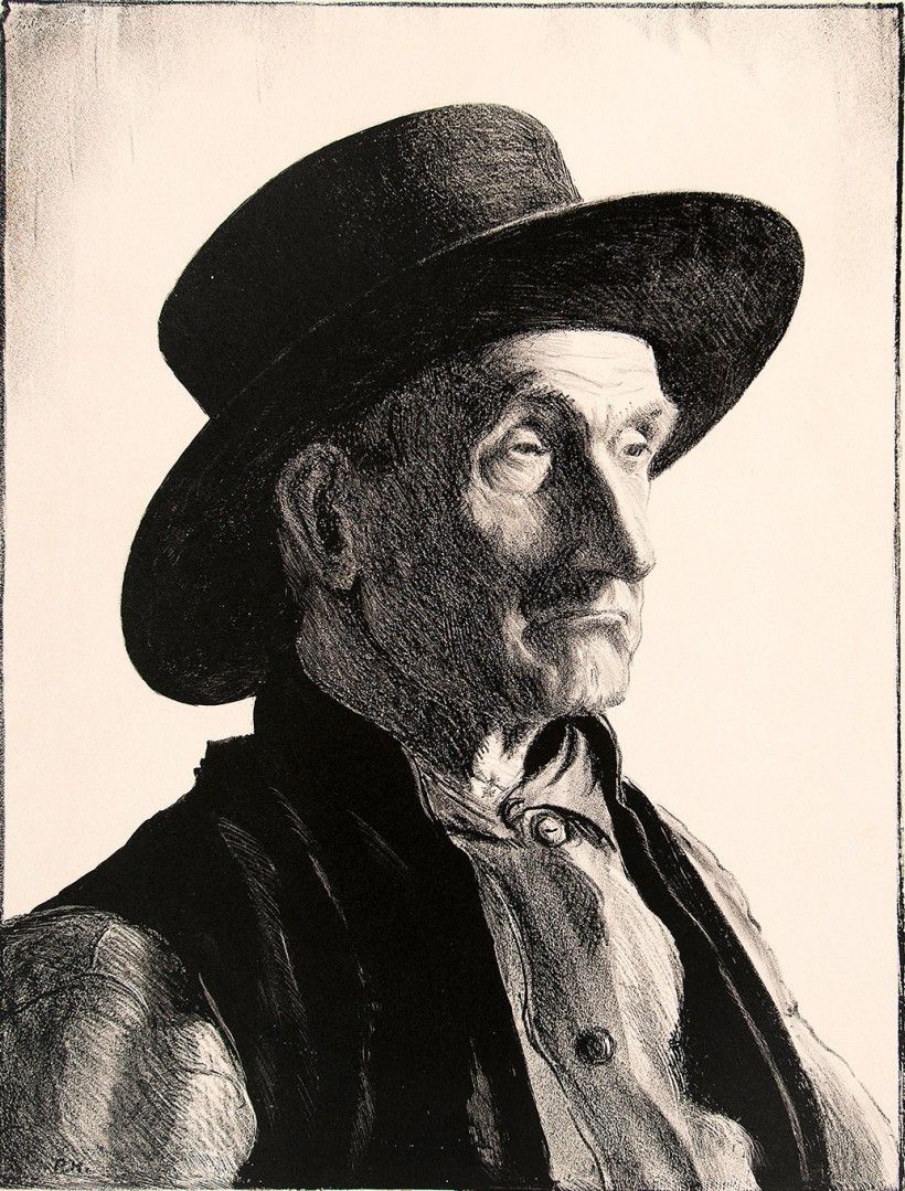 Peter Hurd (1904-1984), Pennsylvania Quaker, ca. 1934-35, Lithograph on paper, Brandywine River Museum of Art, Museum purchase, 2013