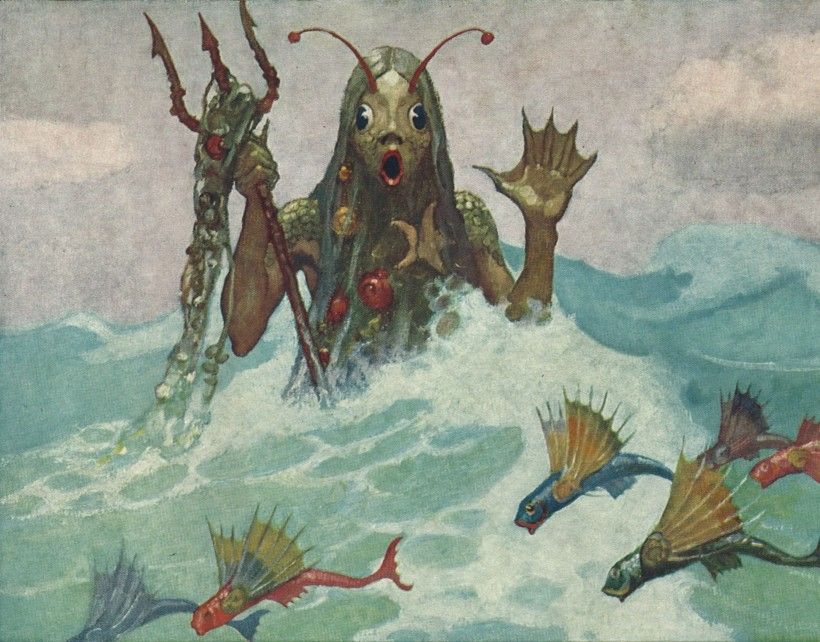 Sea Monster by N. C. Wyeth, As reproduced on 1923 calendar published by the Beck Engraving Company, Philadelphia, PA Walter and Leonore Annenberg Research Center, Brandywine River Museum of Art