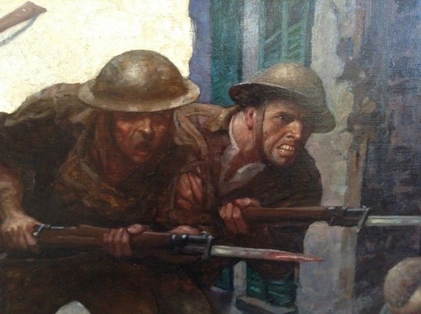 The Americans at Château-Thierry; N.C. Wyeth painting; Detail 1