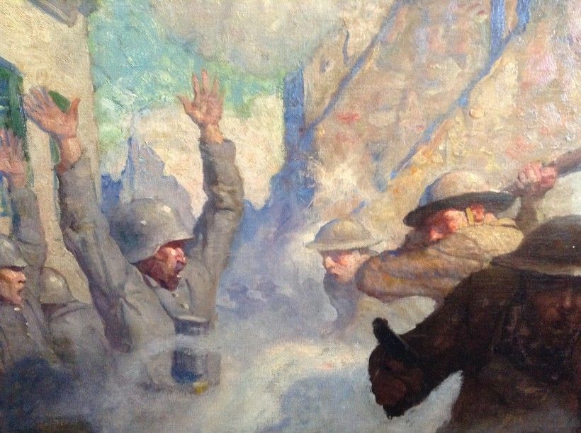 The Americans at Château-Thierry; N.C. Wyeth painting; Detail 2