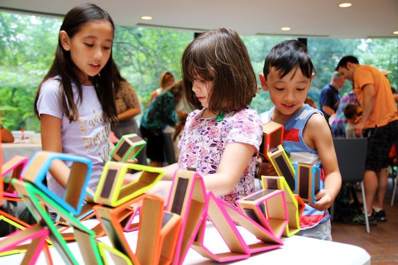 Children enjoying craft activities at the Brandywine River Museum of Art