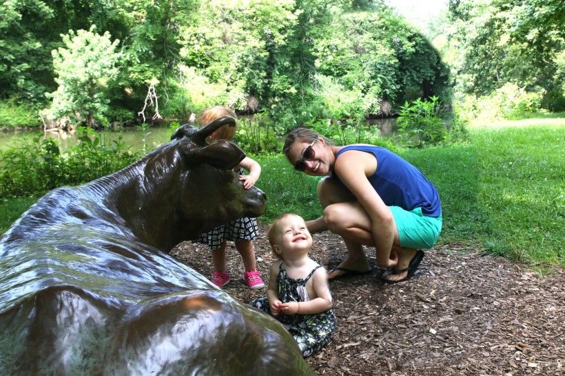Little Girls and by Miss Gratz sculpture at the Brandywine River Museum of Art
