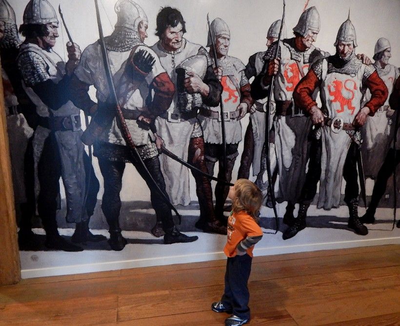 kid with knights