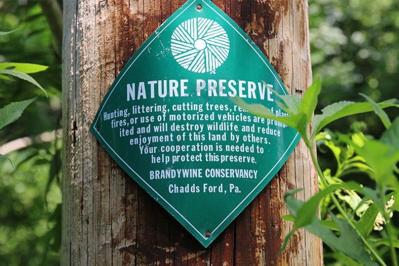 nature preserve sign