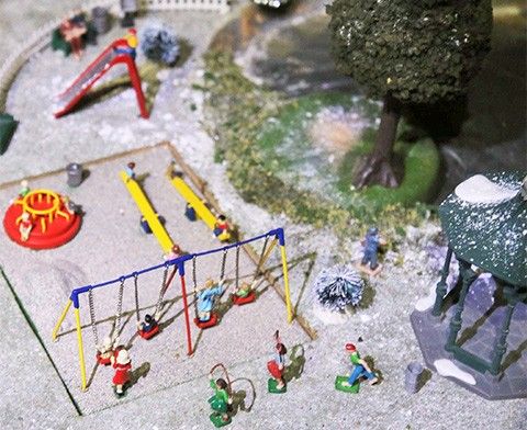 New animated playground in our A Brandywine Christmas for 2016's holiday train display