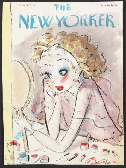 Draft of original cover art for The New Yorker, March 18, 1939. International Museum of Cartoon Art Collection and Records, The Ohio State University Billy Ireland Cartoon Library & Museum.