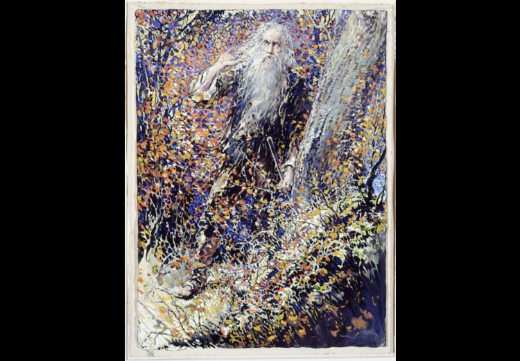Eric Pape, Rip Van Winkle, ca. 1915, gouache on paper. Collection of the Brandywine River Museum, the Caroline Gussmann Keller Fund.