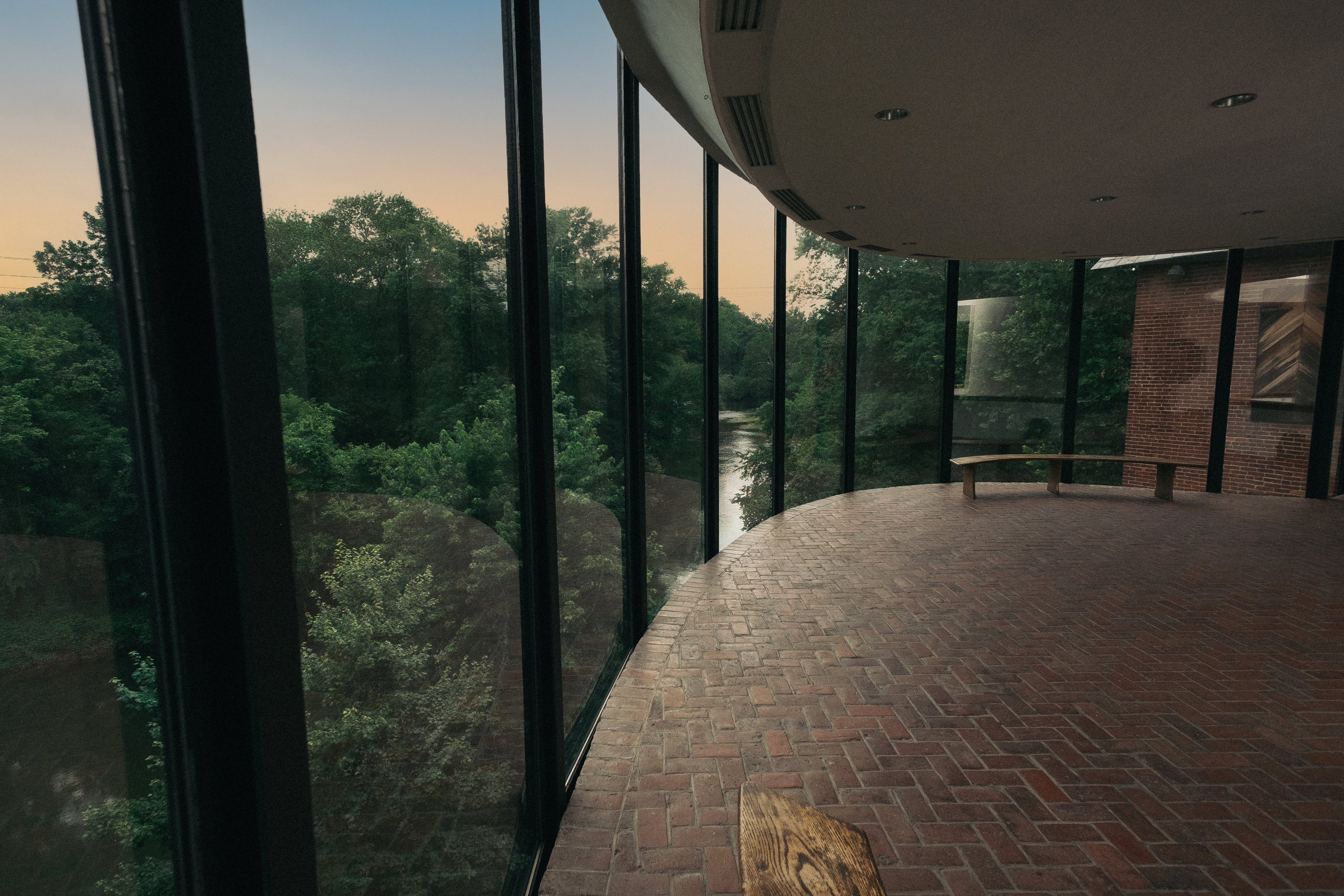 Looking out of the Museum windows over the Brandywine Creek