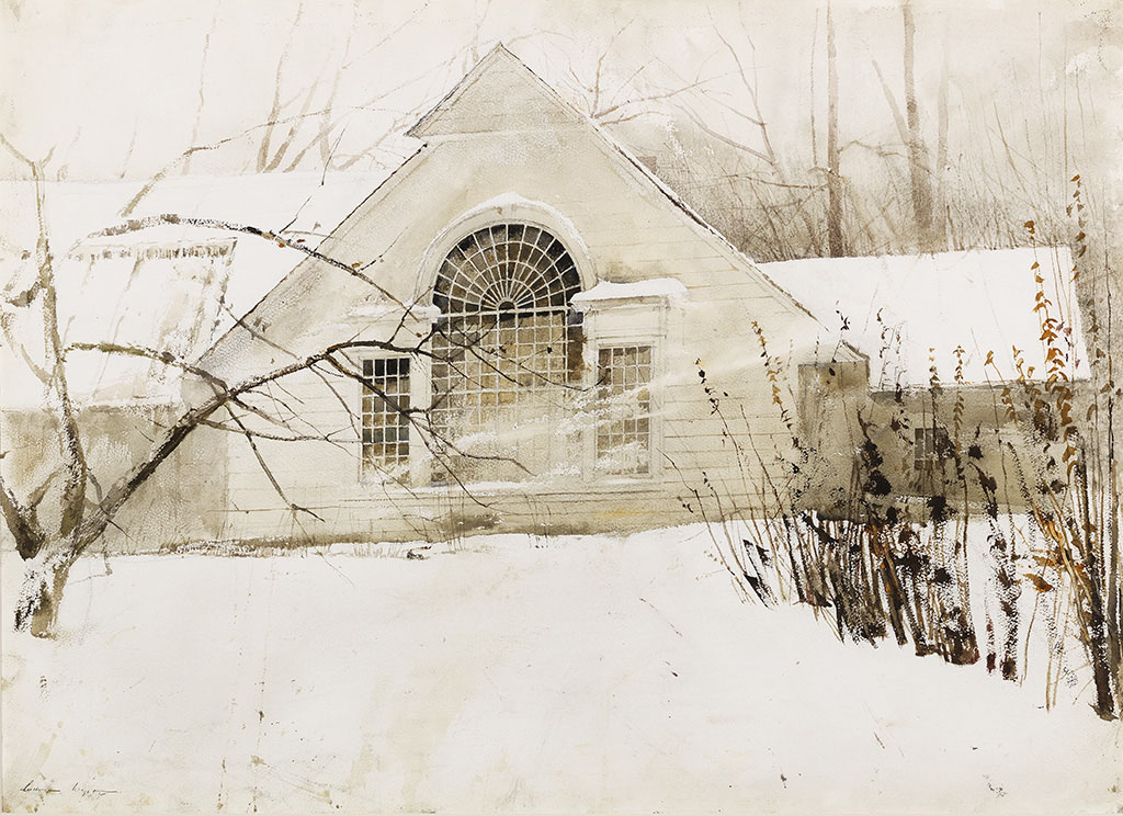 Andrew Wyeth, North Light, 1996 watercolor on paper. Brandywine River Museum of Art, Gift of Mr. and Mrs. Andrew Wyeth, 1996 © 2022 Andrew Wyeth/Artists Rights Society (ARS)