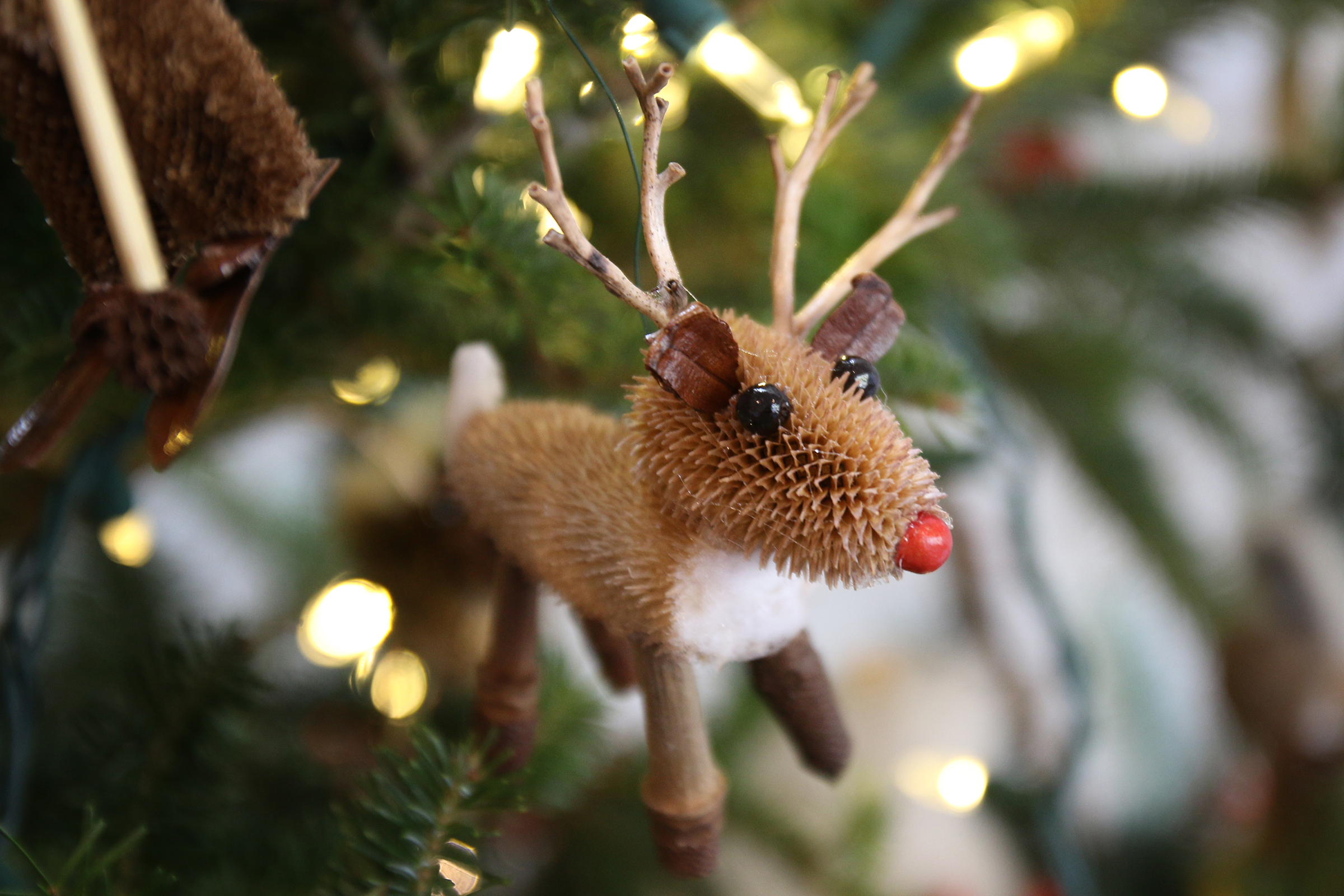 Brandywine Critter Ornament "Reindeer" made out of teasel.
