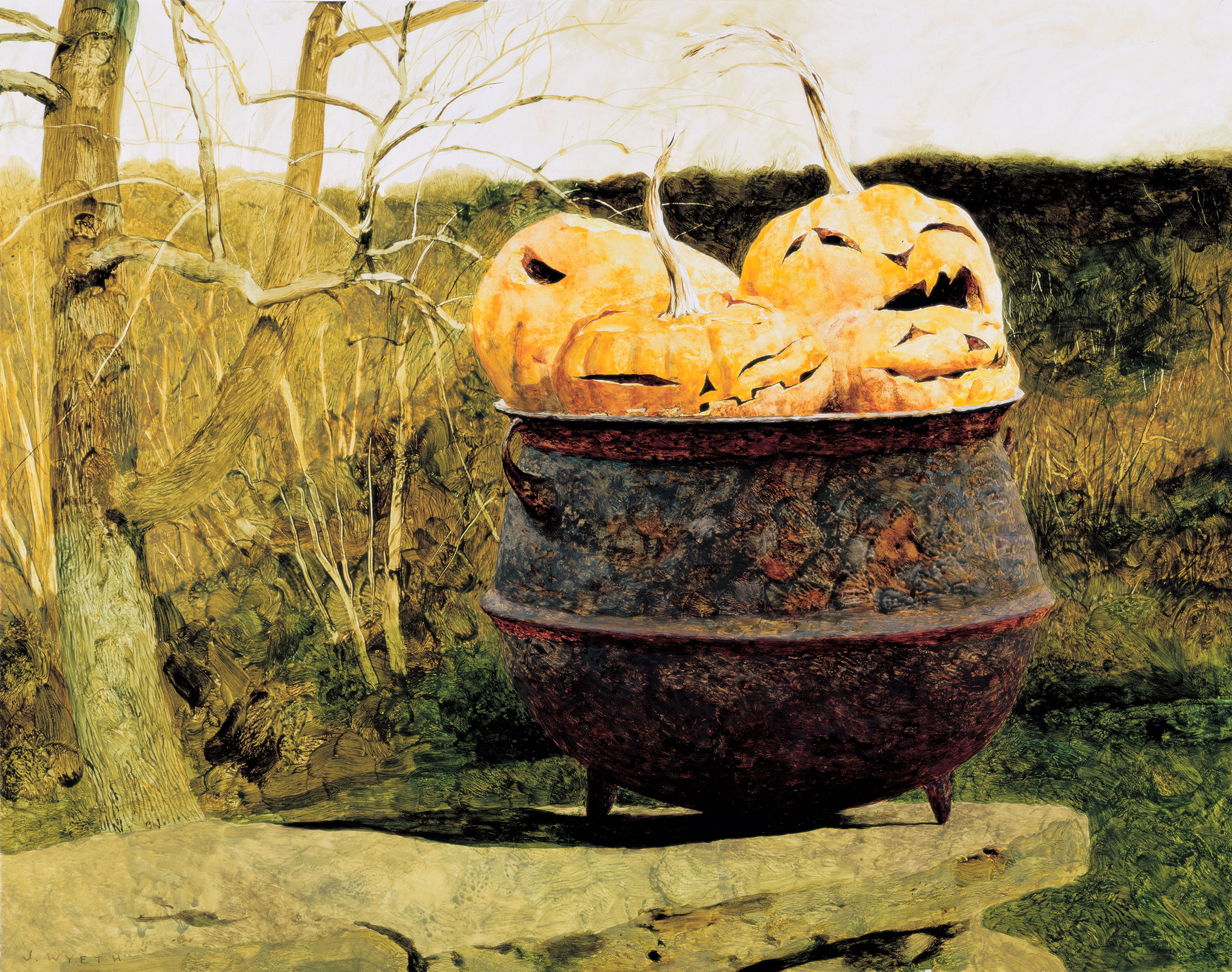 Jamie Wyeth (b. 1946), After Halloween, 1982, mixed media on paper. © Jamie Wyeth / Artists Rights Society (ARS), New York