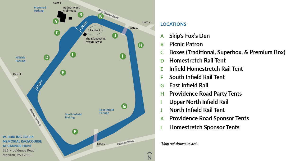 Map of Radnor Hunt Races