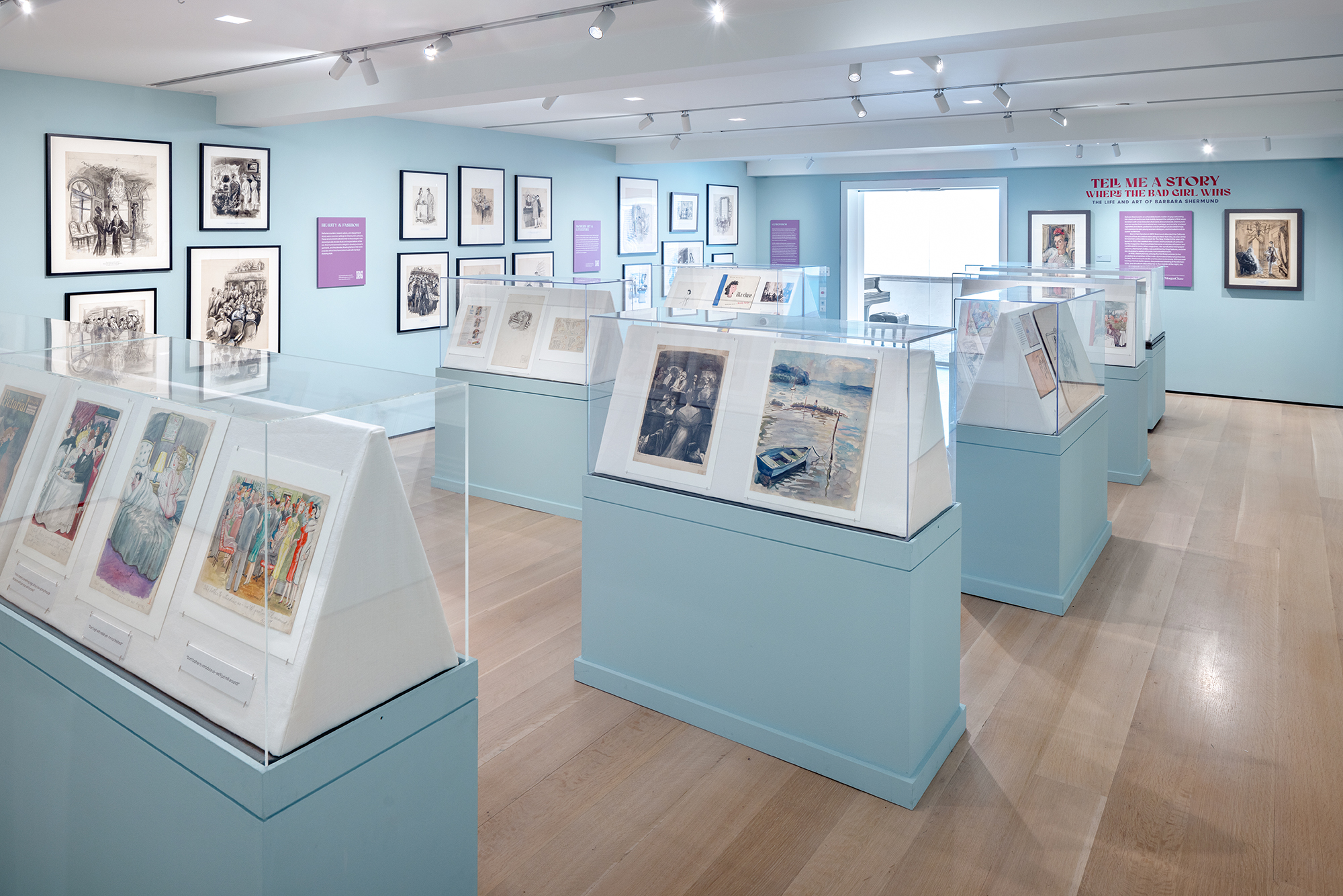 Gallery view of the Barbara Shermund exhibition