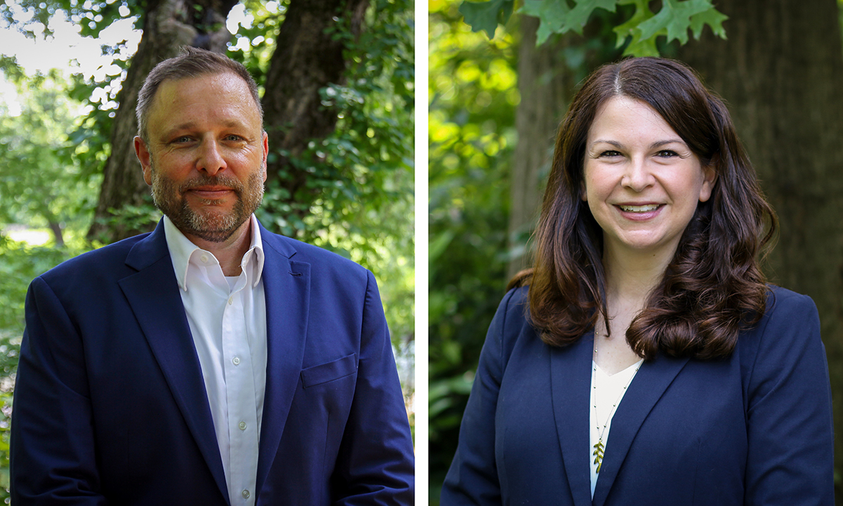 Photo of Grant DeCosta (left) and Stephanie Armpriester (right)