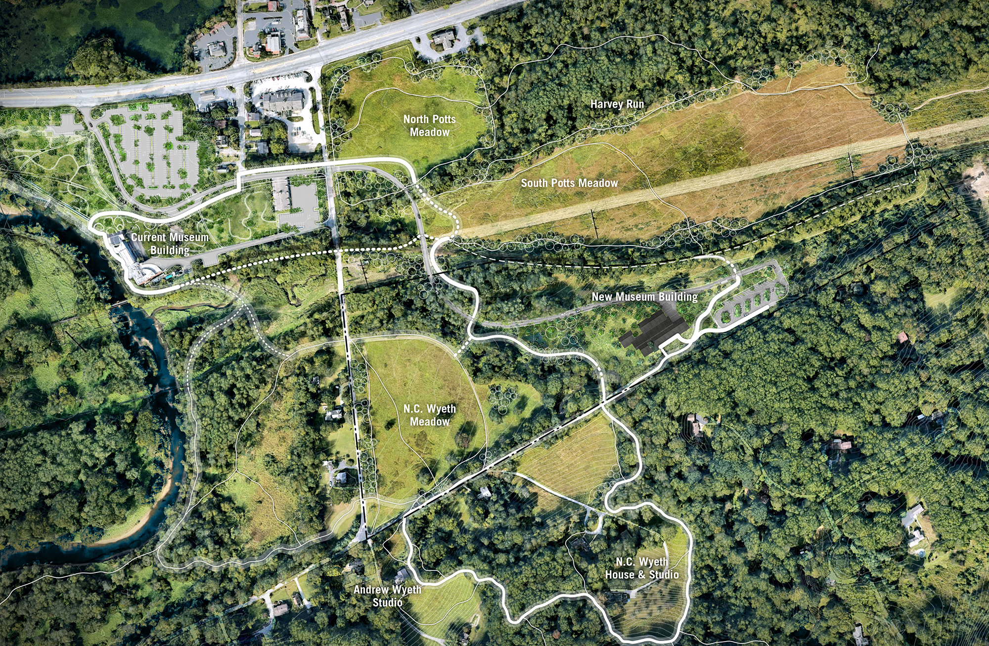 Site map, courtesy of Kengo Kuma & Associates and Field Operations