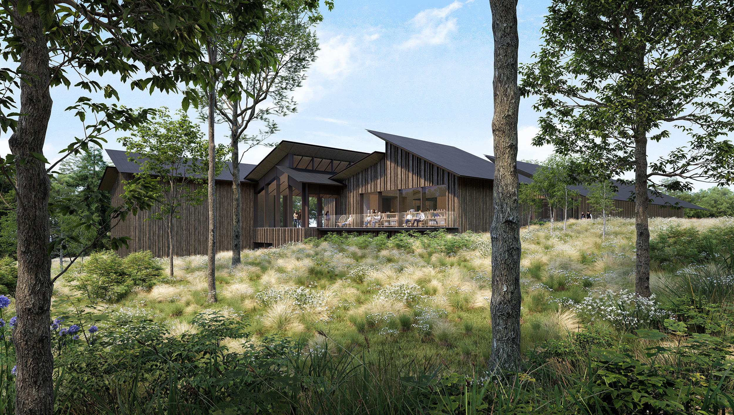 Rendering of new museum building, courtesy of Kengo Kuma & Associates and Field Operations