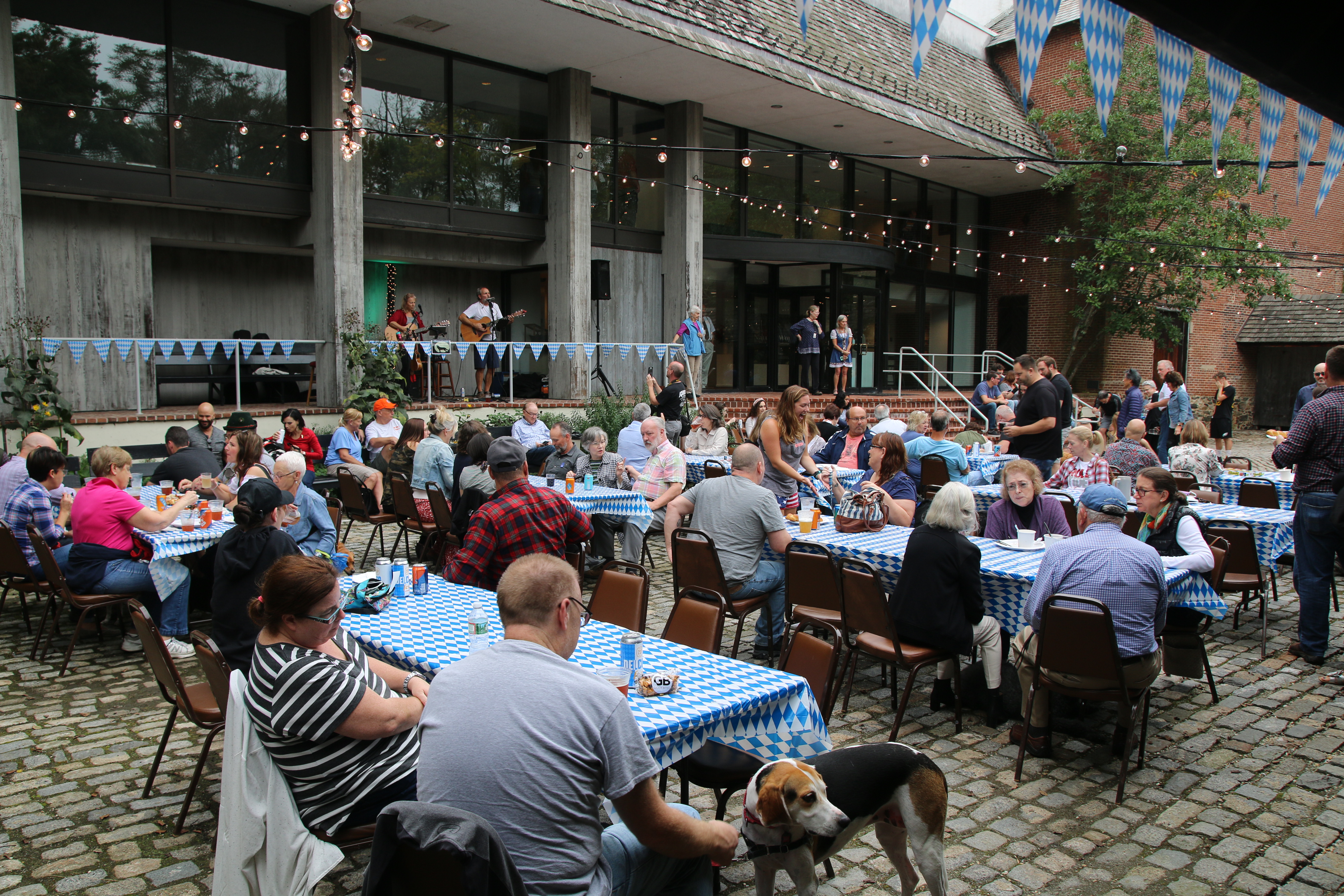 Barks and Brews Oktoberfest celebration with local beer, dogs in costume, and a menu full of German favorites at the Brandywine River Museum of Art. 