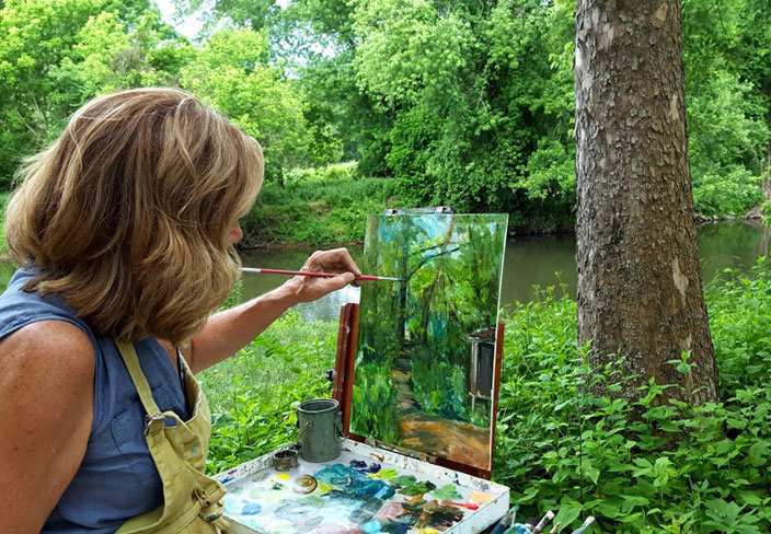 painting along the Brandywine River
