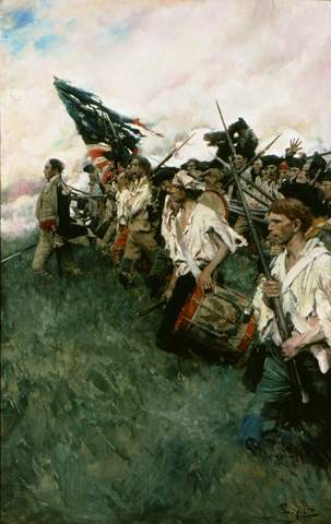 Howard Pyle (1853-1911), The Nation Makers, 1903, oil on canvas, Illustration in Collier's Weekly, June 2, 1906, Collection of Brandywine River Museum.