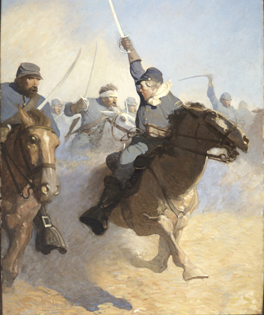 N.C. Wyeth (1882-1945), War (1914), oil on canvas, illustration for War, by John Luther Long, published by Bobbs-Merrill Company, private collection