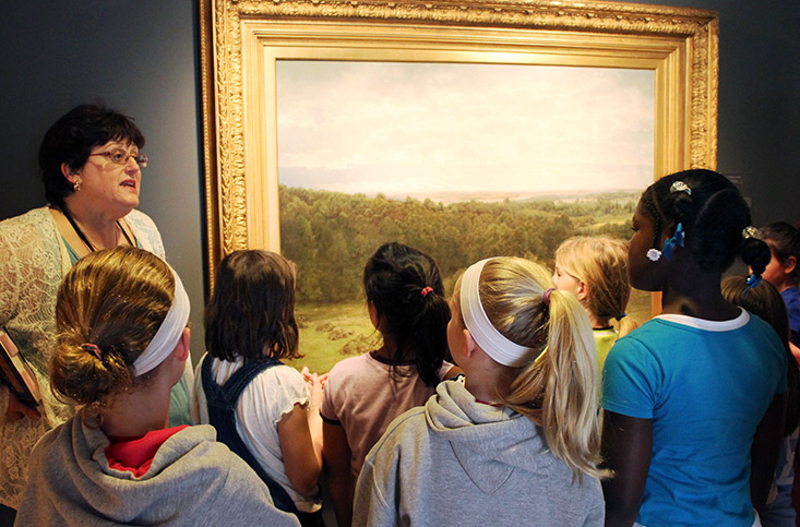 children on school tour