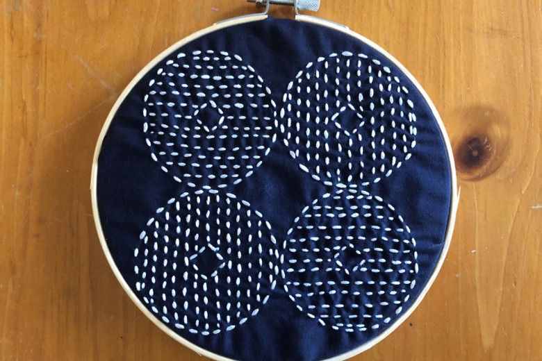 Sashiko embroidery - final product