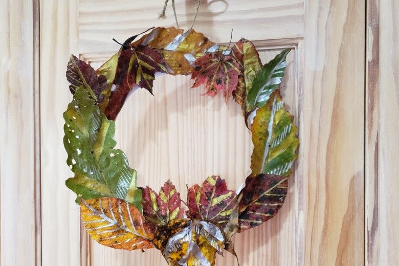 Finished fall wreath