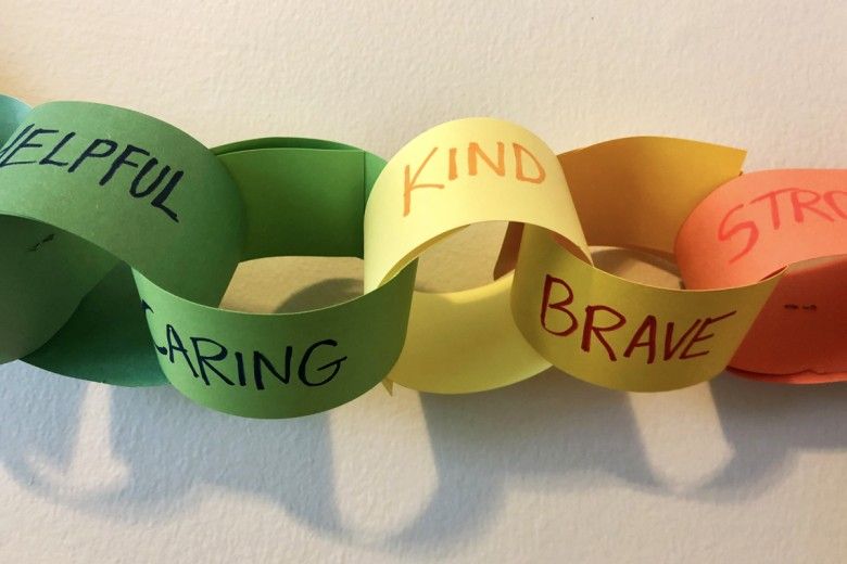 Paper chains with kind messages