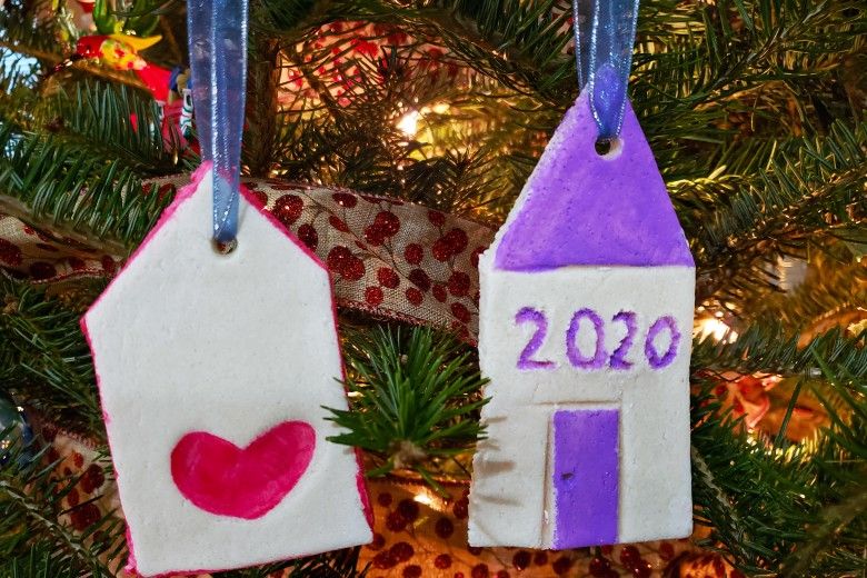 Salt Dough Ornaments on a tree