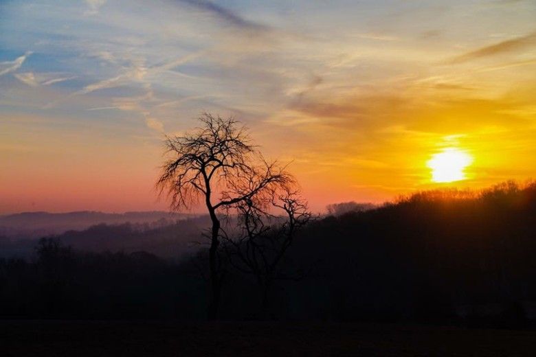 Sunset at the Brandywine Conservancy’s Laurels Preserve. Credit: Chuck Bowers.