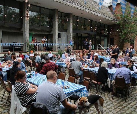 Barks and Brews Oktoberfest celebration with local beer, dogs in costume, and a menu full of German favorites at the Brandywine River Museum of Art. 