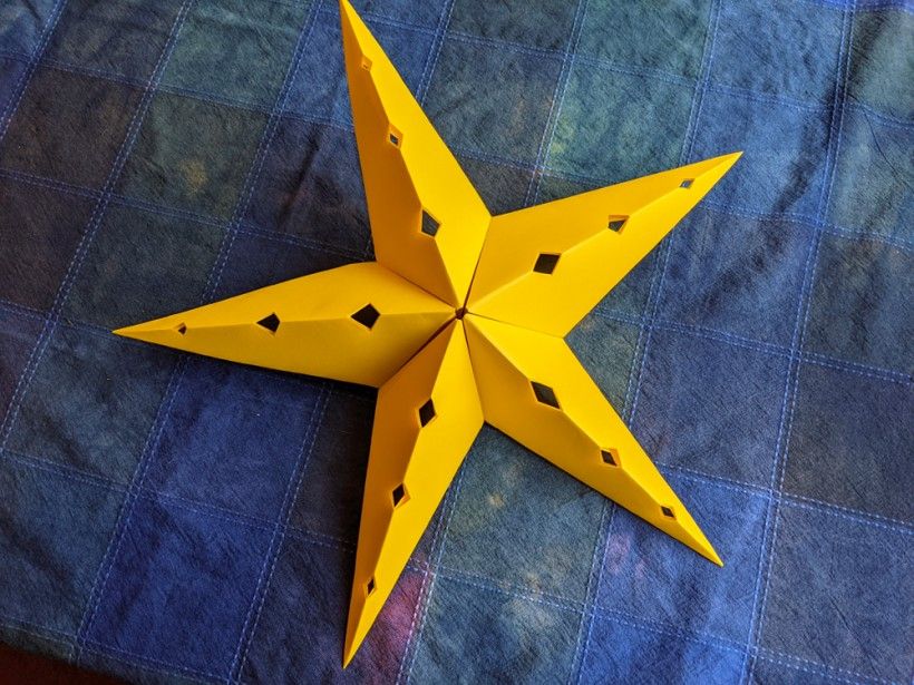 Folded paper stars