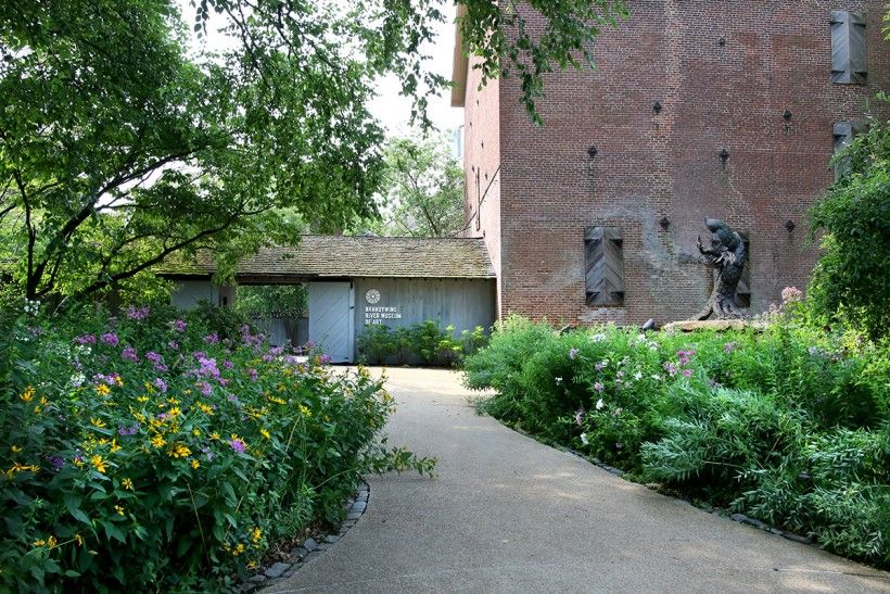 Museum entrance in summer