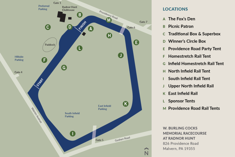 Map of the racetrack