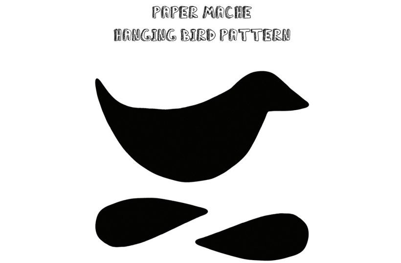 Papier-Mâché Hanging Bird Pattern