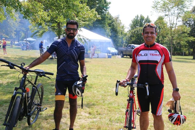 Photo of two Bike the Brandywine riders after the ride