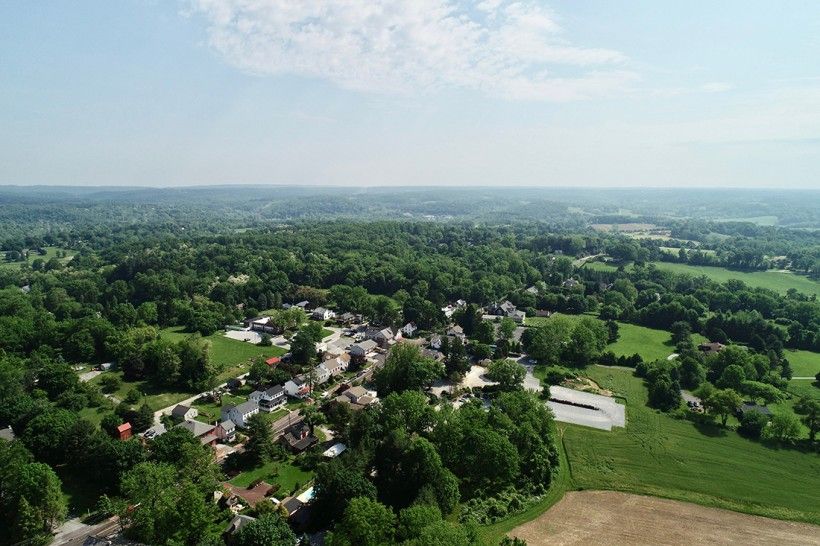 Aerial view of West Bradford Township 