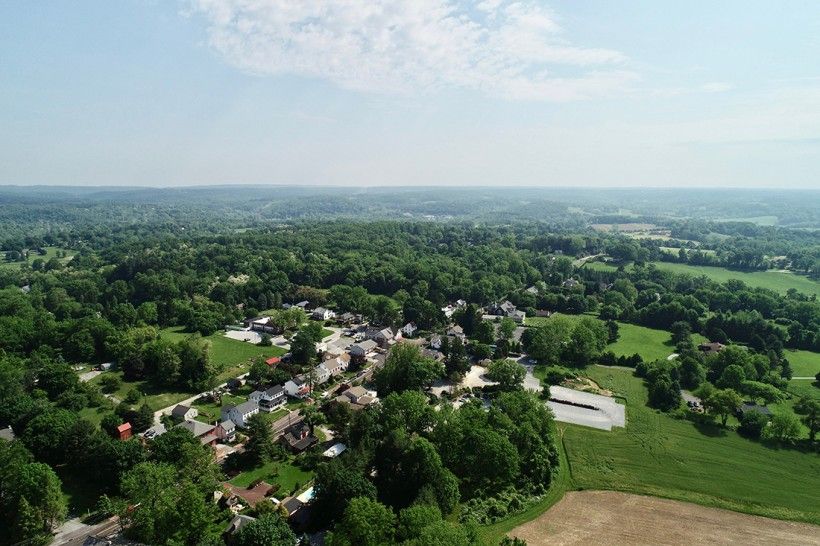 Aerial view of West Bradford Township