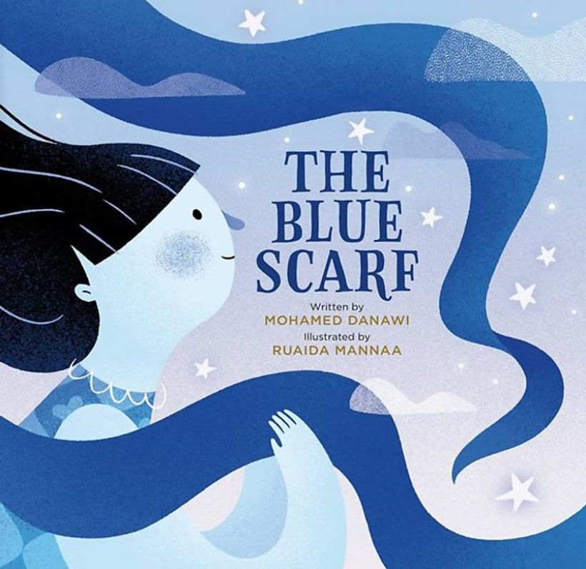 book cover for The Blue Scarf