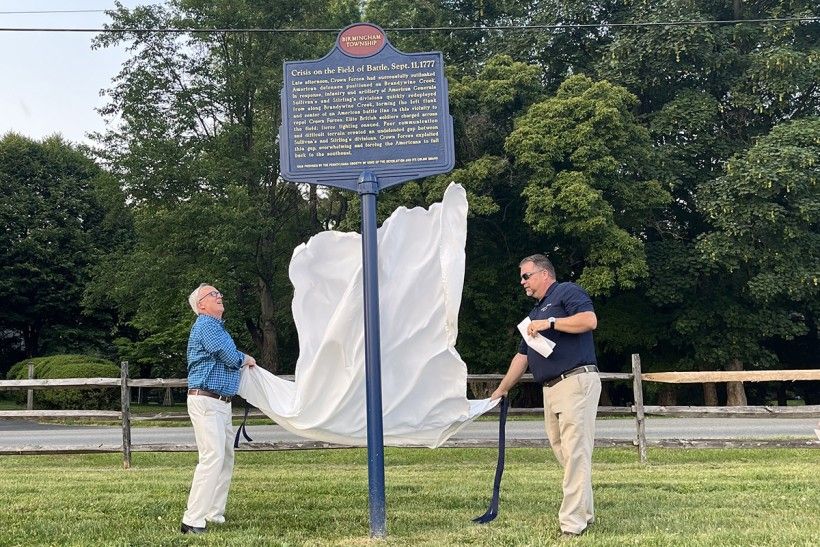 historic marker being unveiled at Birmingham Hill