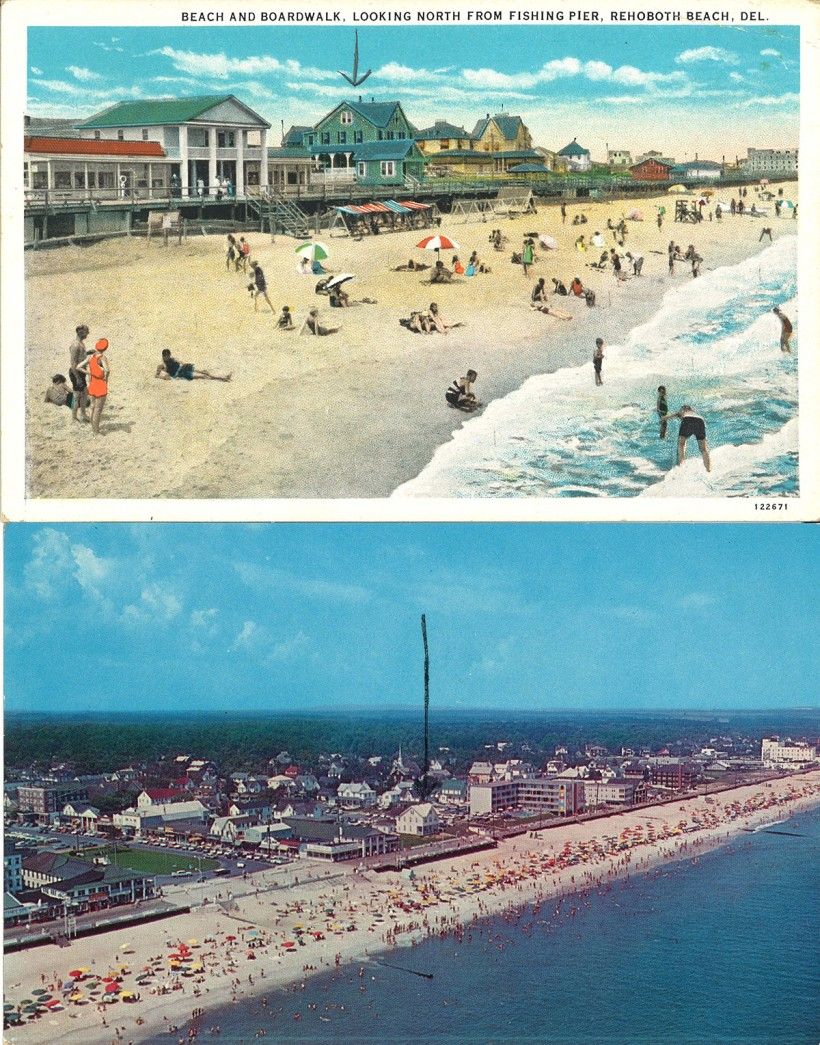 Two vintage postcards with views of the Poole cottage, as indicated by the arrows Davis drew. The bottom one is postmarked July 1962, three months after the Great Storm that destroyed it, so the photograph was likely taken circa 1962 or earlier. 