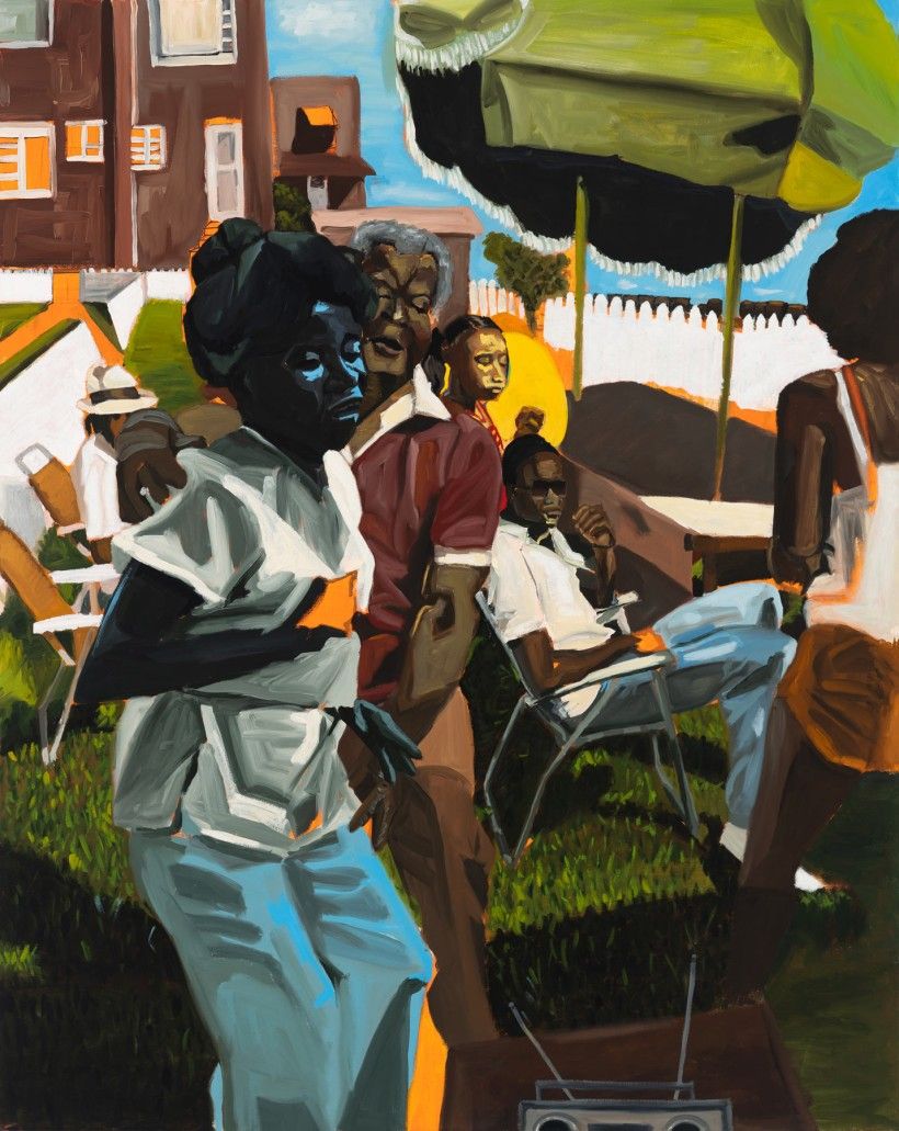 Jerrell Gibbs (b. 1988), <em>Quiero Amor,</em> 2019, oil on canvas, 60 x 48 in. The Everette Taylor Collection