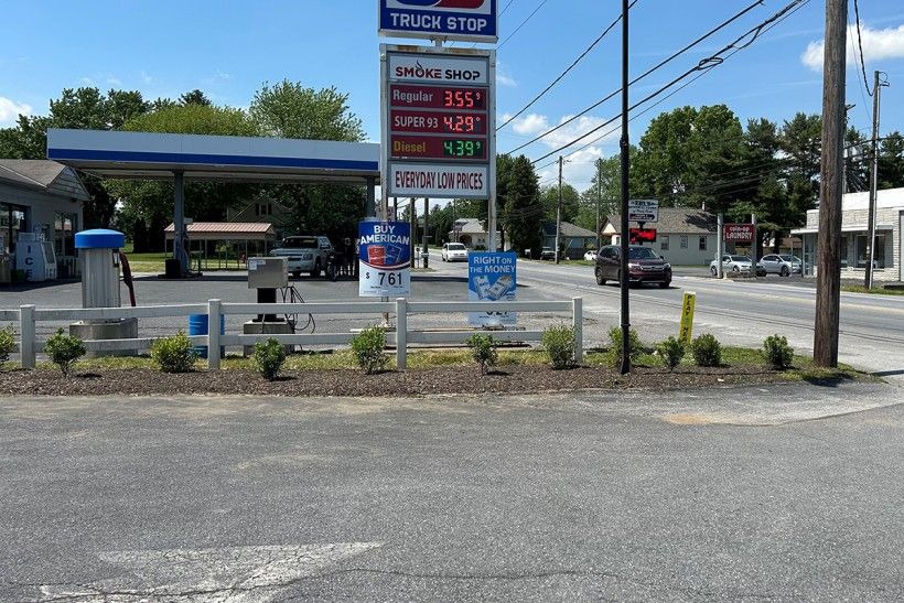 After Phase II photo of newly planted plants meant to mitigate stormwater runoff
