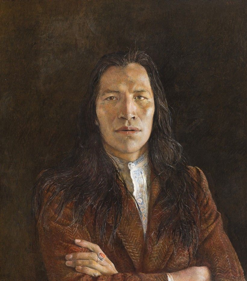 Andrew Wyeth (1917–2009), <em>Nogeeshik,</em> 1972, tempera. Collection of the Wyeth Foundation for American Art. © 2025 Wyeth Foundation for American Art/Artists Rights Society (ARS) Andrew Wyeth (1917–2009), Nogeeshik, 1972, tempera. Collection of the Wyeth Foundation for American Art. © 2025 Wyeth Foundation for American Art/Artists Rights Society (ARS)