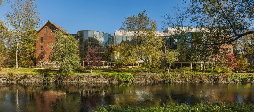 Exterior view of the Brandywine Museum of Art building along the Brandywine Creek. Photo by Tom Crane.