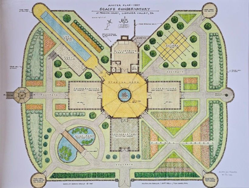 Architectural drawing of a conservatory