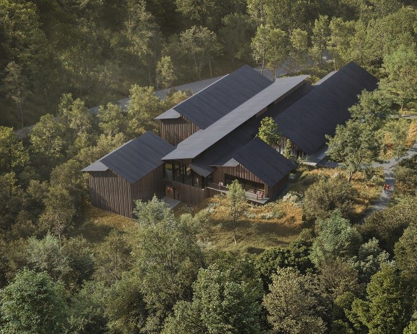 Aerial rendering of new museum building, courtesy of Vibsu